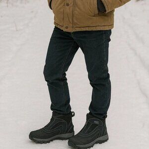 Khombu 10 Boots Men Mason Outdoor Waterproof Rugged Slip-on Winter Snow Shoes